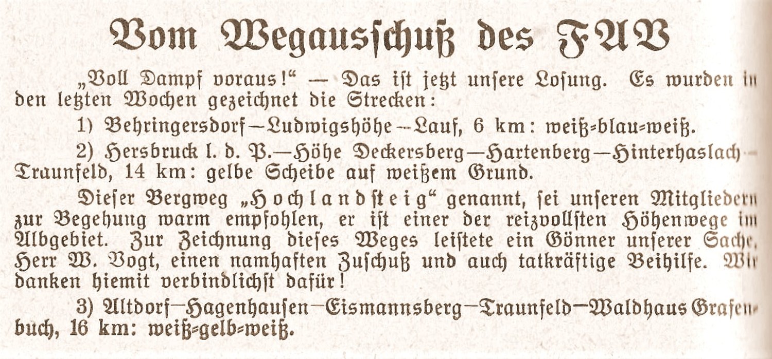 Schriftstück zum Spiegeleierweg des FAV &ndash;  (16.05.2020, FAV &copy;&nbsp;FAV)