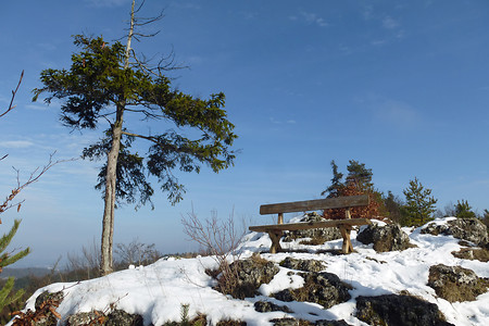 Rastbank auf dem Gipfel des Hirtenbergs &ndash; (01.02.2014, VGN &copy;&nbsp;VGN GmbH)