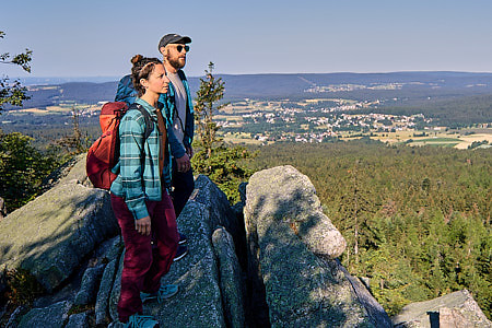 Felsenlabyrinth und Kösseine-Panorama im Fichtelgebirge | Tour 203