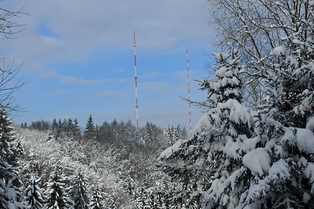 Blick zu den Sendemasten &ndash; (VGN &copy;&nbsp;VGN GmbH)