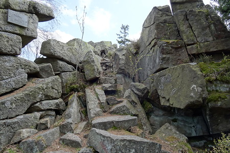 Felstreppe zur Aussicht Plattenmeer &ndash; (05.05.2016, VGN &copy;&nbsp;VGN GmbH)