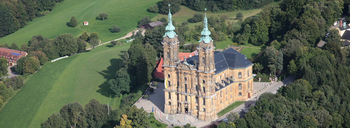 Basilika Vierzehnheiligen &ndash; Luftbild des bekannten Wallfahrtsortes  (Landkreis Lichtenfels &copy;&nbsp;Landkreis Lichtenfels)