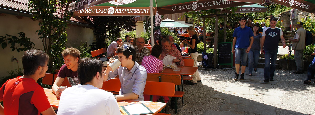 Fünf-Seidla-Steig®: Elch Bräu &ndash; Im Biergarten des Gasthof Seitz  (VGN &copy;&nbsp;VGN GmbH)