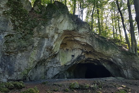 Oswaldhöhle Ausgang &ndash; (23.08.2019, S. Dassler &copy;&nbsp;VGN GmbH)