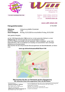 Linie 1164: Fahrgastinformationen