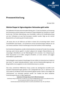 Pressemitteilung Hof: Netzausbau Sigmundsgraben