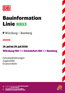 RE 20, RE 54, RB 53: Späteren Abfahrtszeiten, Zugausfällen & SEV