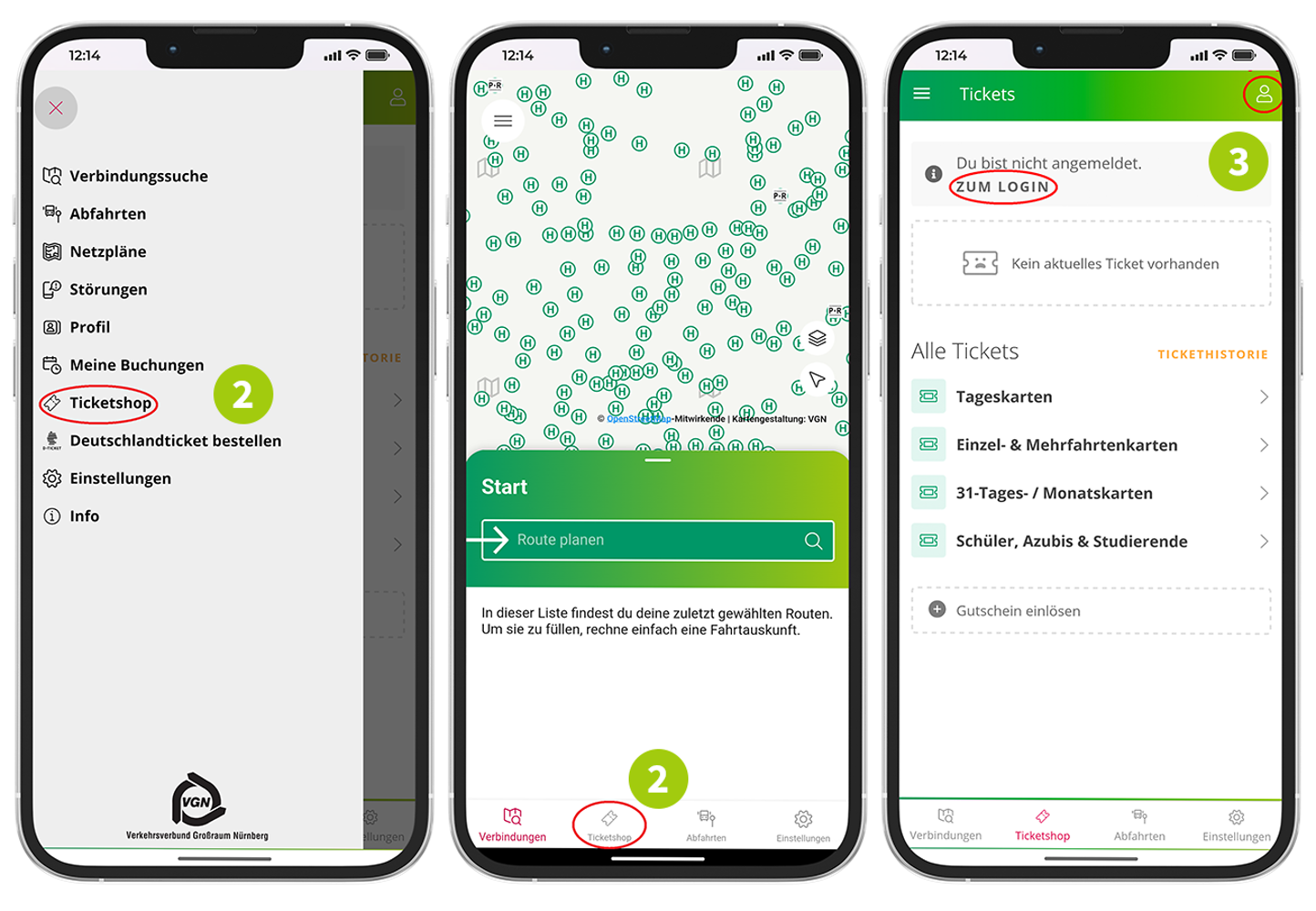 Migration zu meinVGN &ndash; Schritt 2 und 3  (&copy;&nbsp;VGN GmbH)