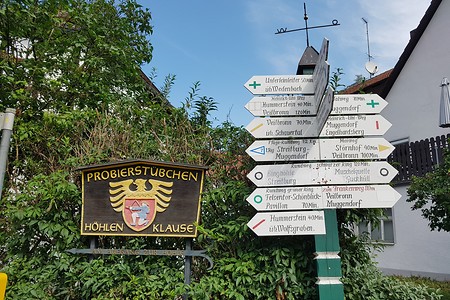 Wegweiser Streitberg &ndash; (28.08.2019, S. Dassler &copy;&nbsp;VGN GmbH)