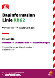 RB 62: Zugausfälle & SEV