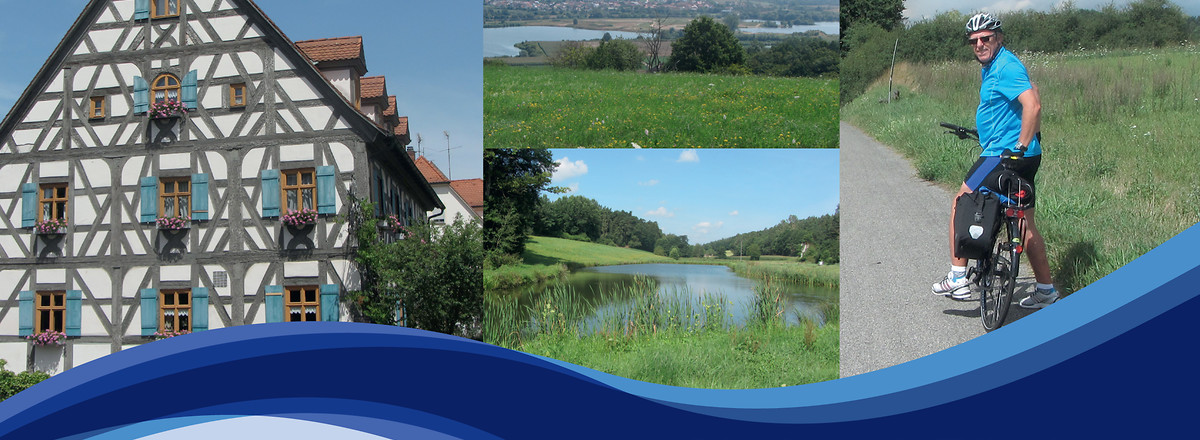 Aurach Trilogie Titel &ndash; Flusstal-Radeln für alle Ansprüche. Drei Fahrradtouren entlang der Oberen-, Mittleren- und Unteren Aurach  (VGN &copy;&nbsp;VGN GmbH)